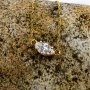 Marquise Solitaire Yellow Gold .52ct Diamond Pendant