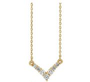 Buy 14K Yellow 1/3 CTW Diamond V Necklace